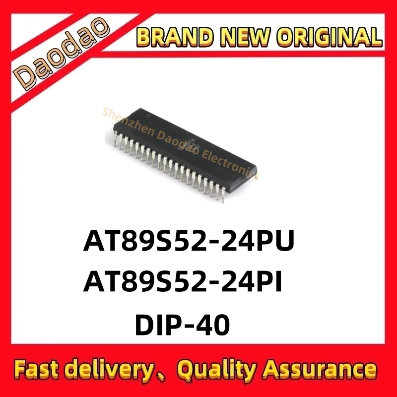 Quality Brand New AT89S52-24PU AT89S52-24PI AT89S52 AT89S52 IC MCU Chip DIP-40