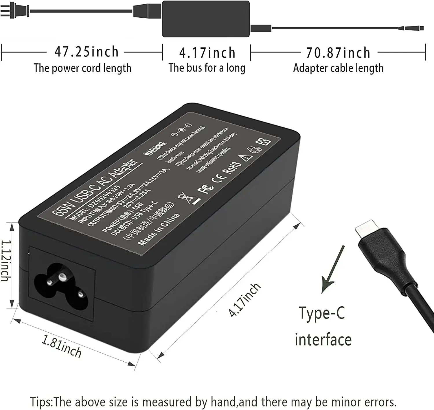 Original 65W 20V 3.25A ประเภท C AC Adapter ชาร์จแล็ปท็อปสำหรับ Lenovo ThinkPad T480 T480s T580 X280 x380 E580 L380 L480 15V-3A