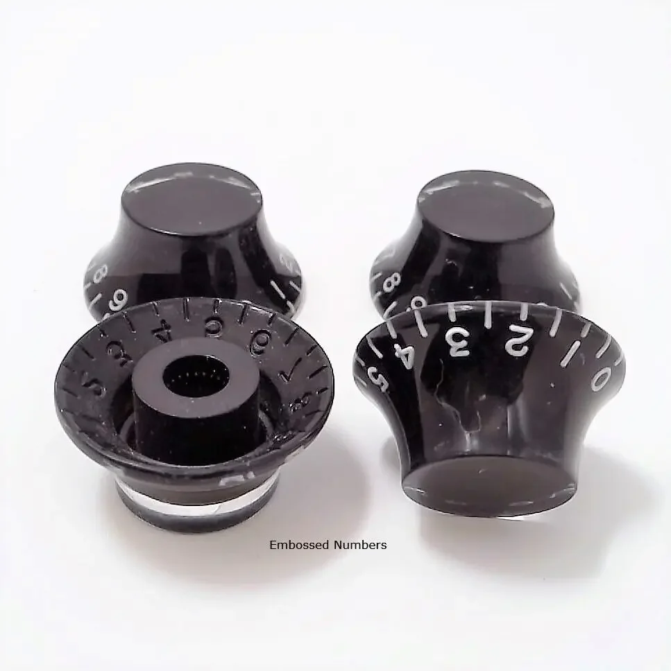 Embossed Black Top Hat Knob Set