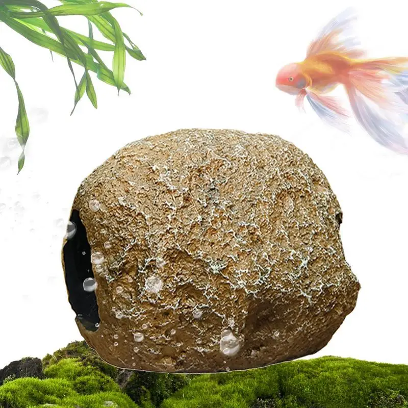 Fish Aquarium Decor Cave Magnetic Aquarium Shelter House Detachable Shrimp Residence For Hermit Crab Lizards Snakes Snails