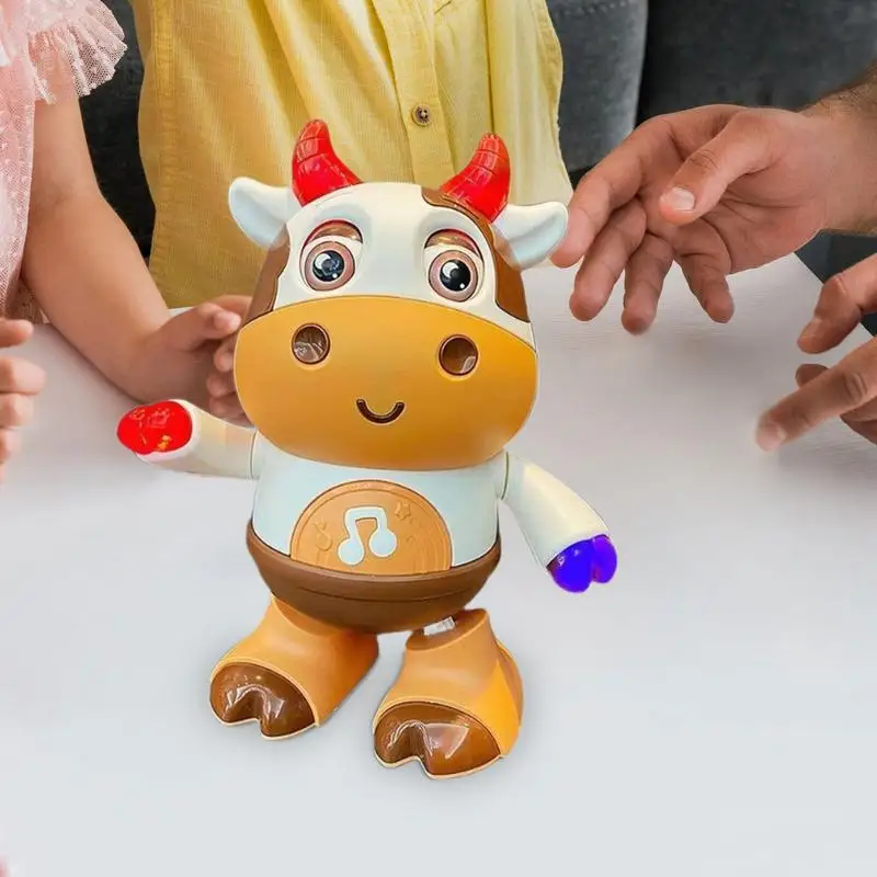 Electronic Dancing Toy Dancing Musical Cow Deer Toys For Toddler Dancing Cow Toy With Music And LED Lights For Active Fun Cute