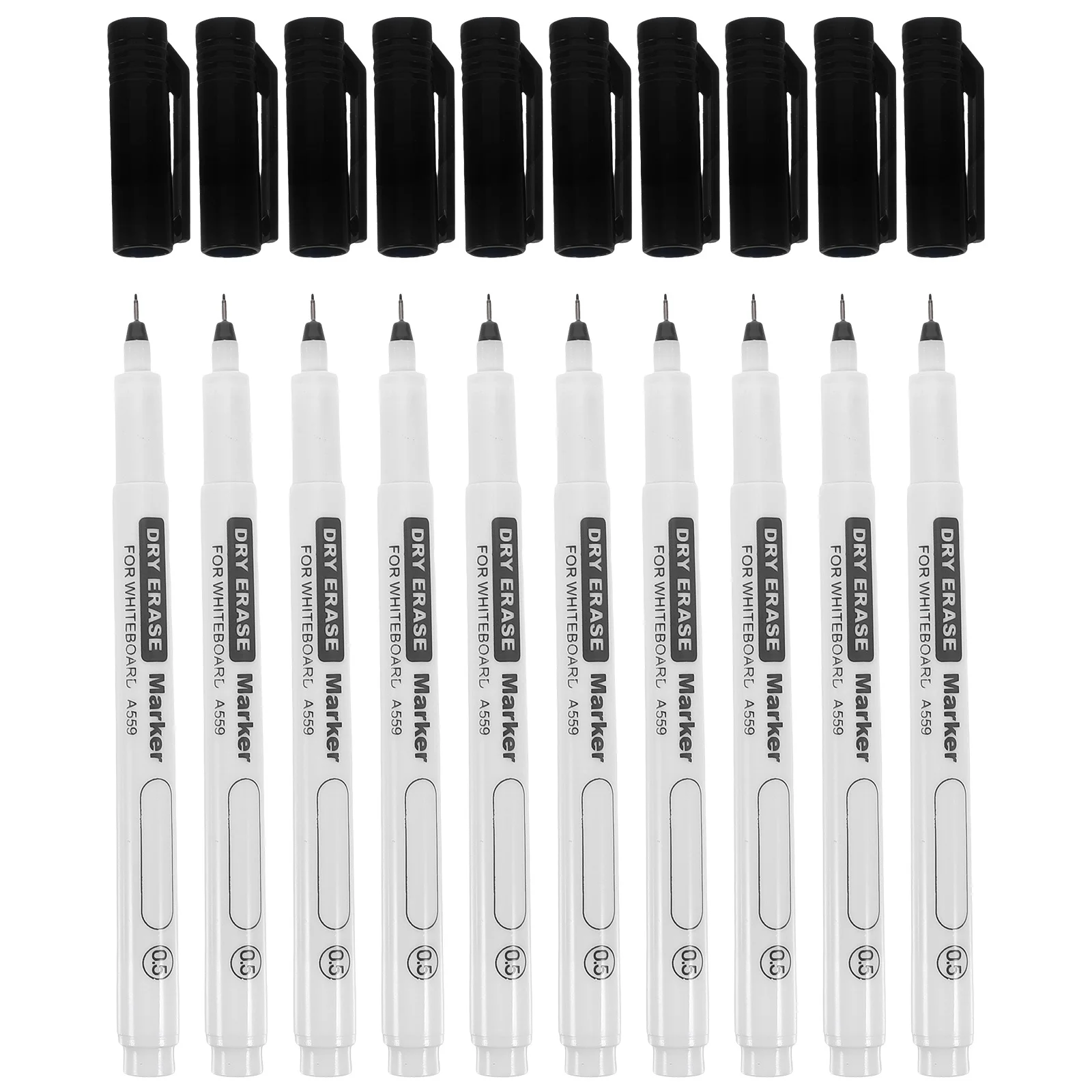 

10Pcs Fine Tip Whiteboard Marker Pen Comfortable Writing Classroom Marker Dry Erase Mark Pen for School Office