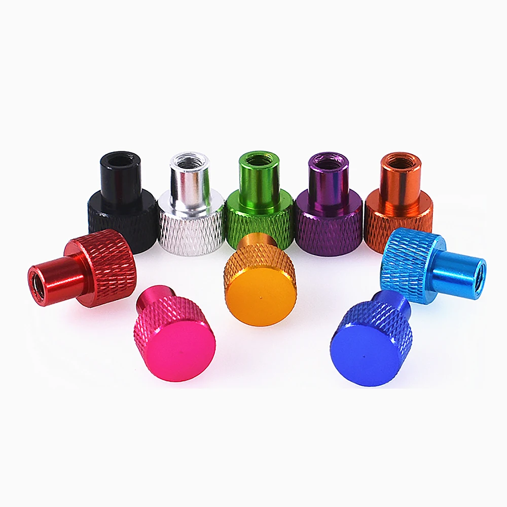 Pitch 0.4 - 1.5mm Thumb Nuts Aluminium Alloy Blind Hole Hand Tighten Step Knurled Nut M2 M2.5 M3 M3.5 M4 M5 M6 M8 M10