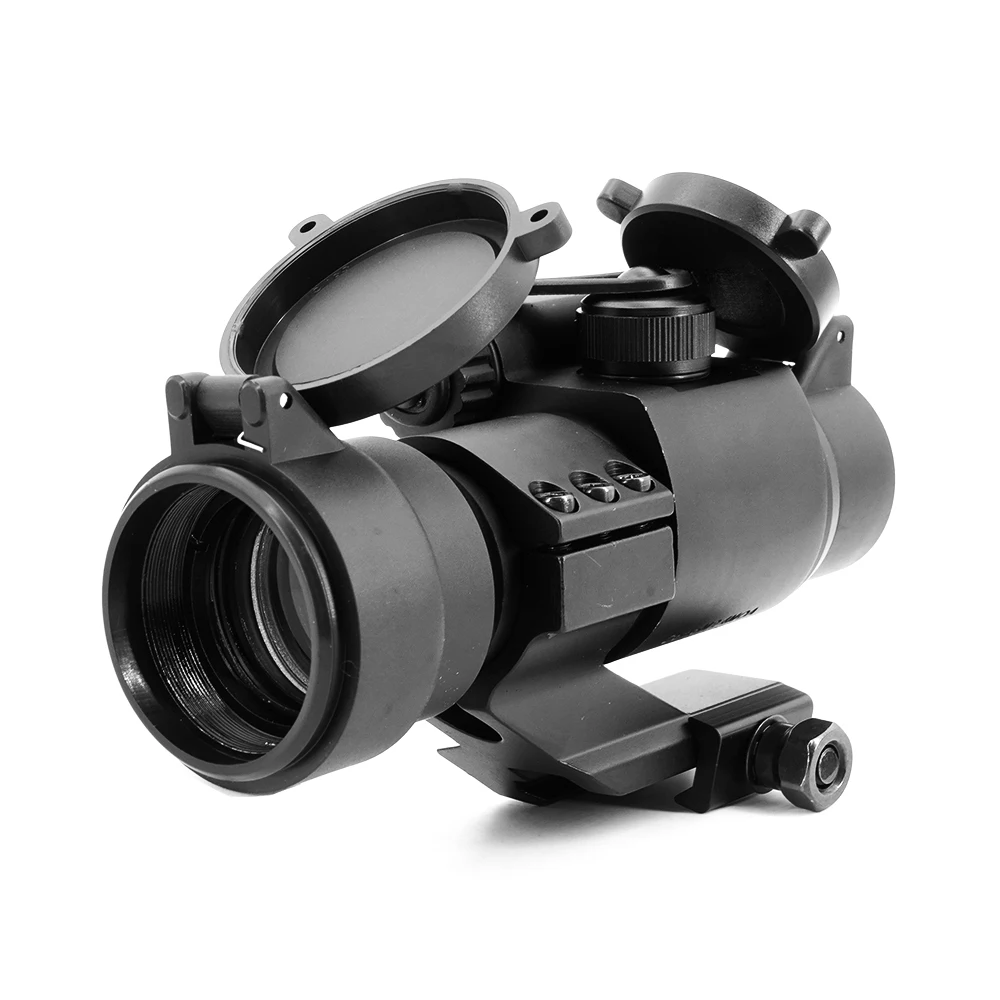 Airsoft M2/M4 M68 Red Dot Reflex Sight Jacht Scope 4MOA Met Flip-up Lens Covers MK18 Mount Volledige Origianl Markeringen