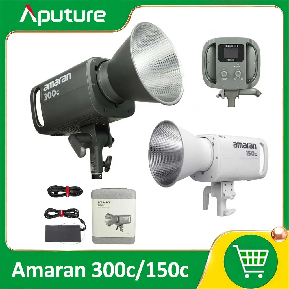 

【Do Brasil】Aputure Amaran 300c 300W 150c 150W RGB LED COB Video Light Full-color Bowens Mount Photography Light with G/M Adjustm