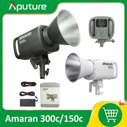 【Do Brasil】Aputure Amaran 300c 300W 150c 150W RGB LED COB Video Light Full-color Bowens Mount Photography Light with G/M Adjustm