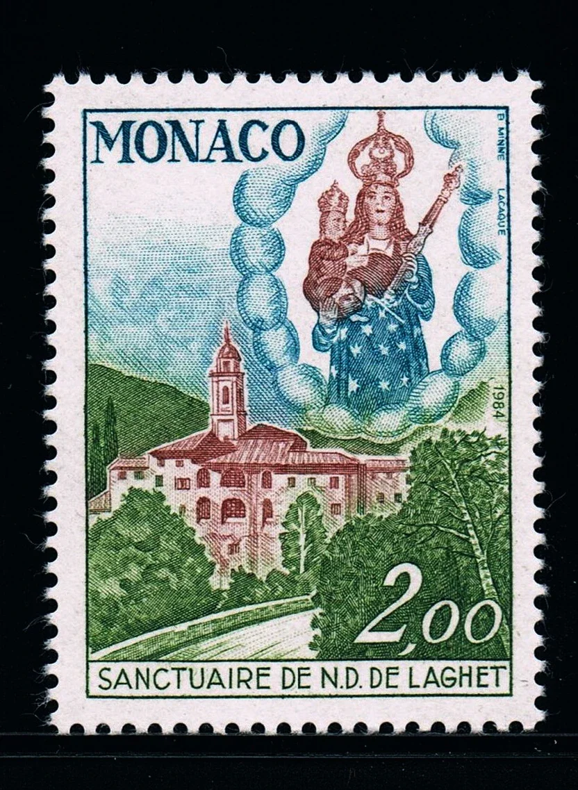 

1Pcs/Set New Monaco Post Stamp 1984 Lagai Notre Dame Monastery Sculpture Stamps MNH