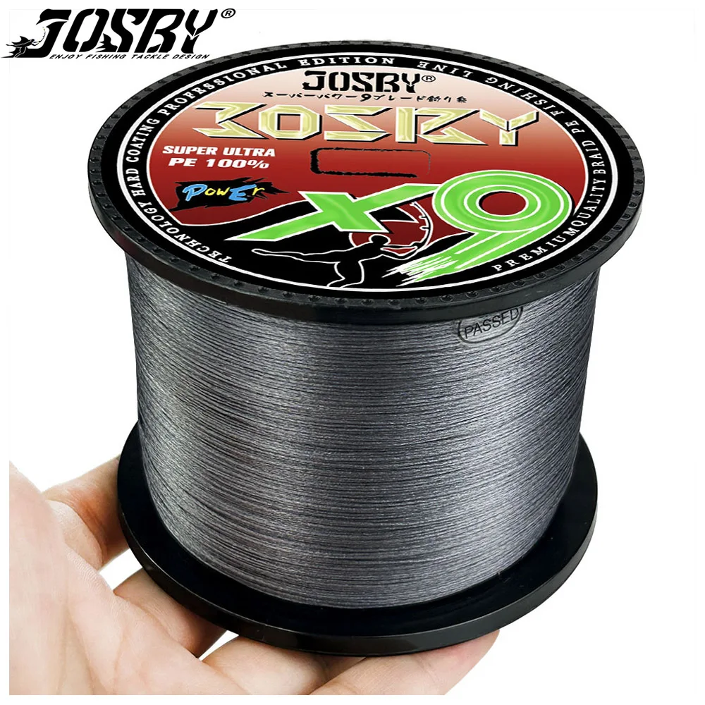 

JOSBY 9 Strands Fishing Line 1000/500/300/100M 100%PE X9 Super Strong Smooth Seawater Carp Multifilament Braided Wire Pesca