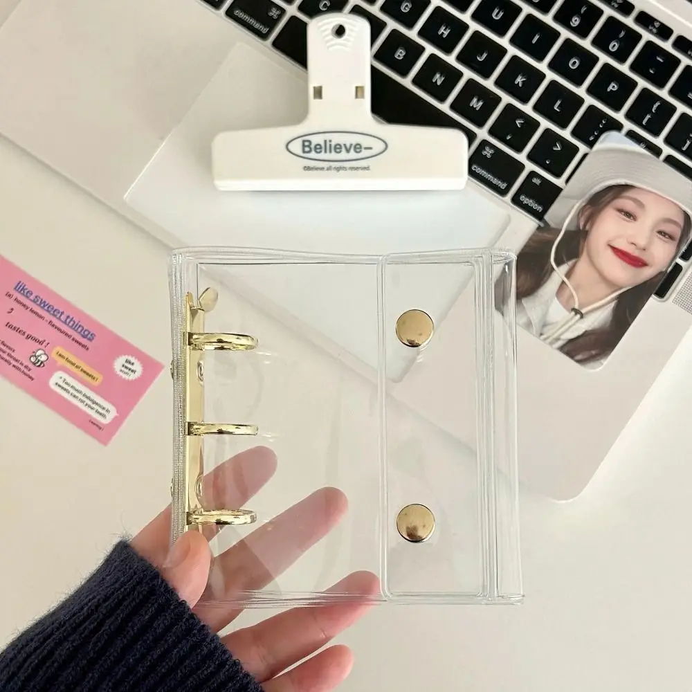 Double Button 3 Inch Photo Album Cover Mini 3-hole 3 Inch Card Album Cover a8 Zipper Loose Leaf Album Cover