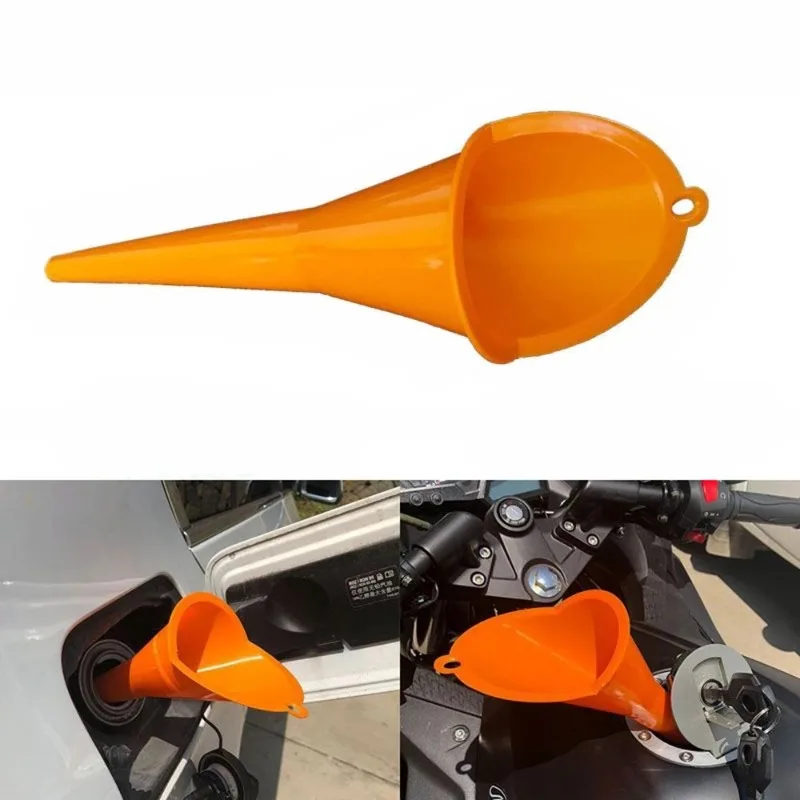 Car Long Stem Funnel Gasoline Oil Fuel Filling Tool Anti-splash Plastic Funnel Motorcycle Refueling Tools Auto Accessories