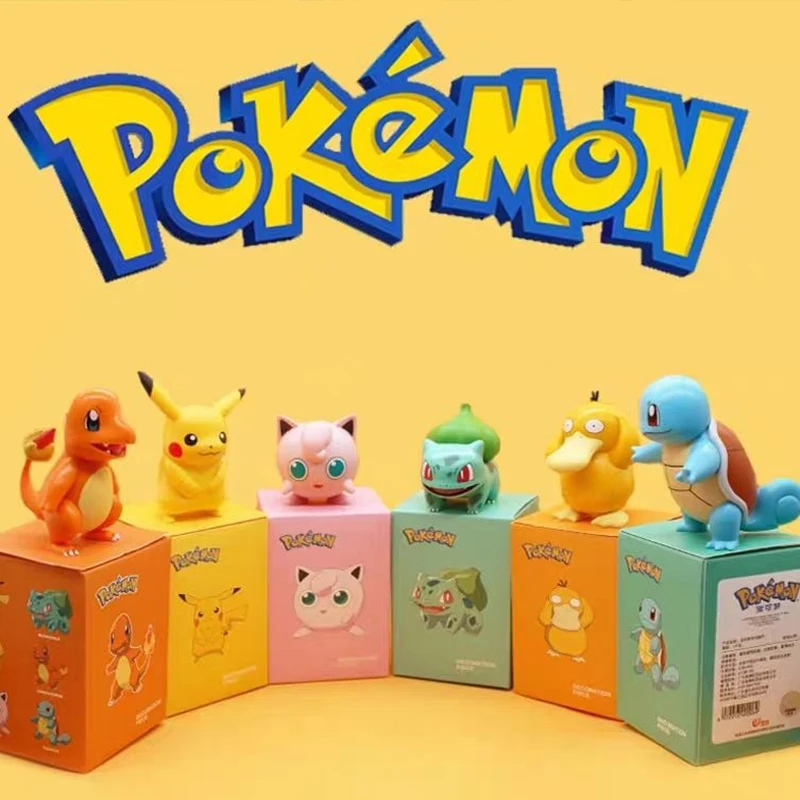 

Pokemon Pikachu blind box Kawaii cartoon hand animation figure tabletop decoration toys children like gifts