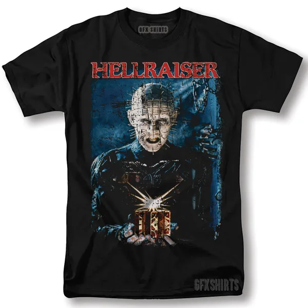 Hellraiser Shirt Pinhead Movie Poster Vintage Graphic Design T-Shirt