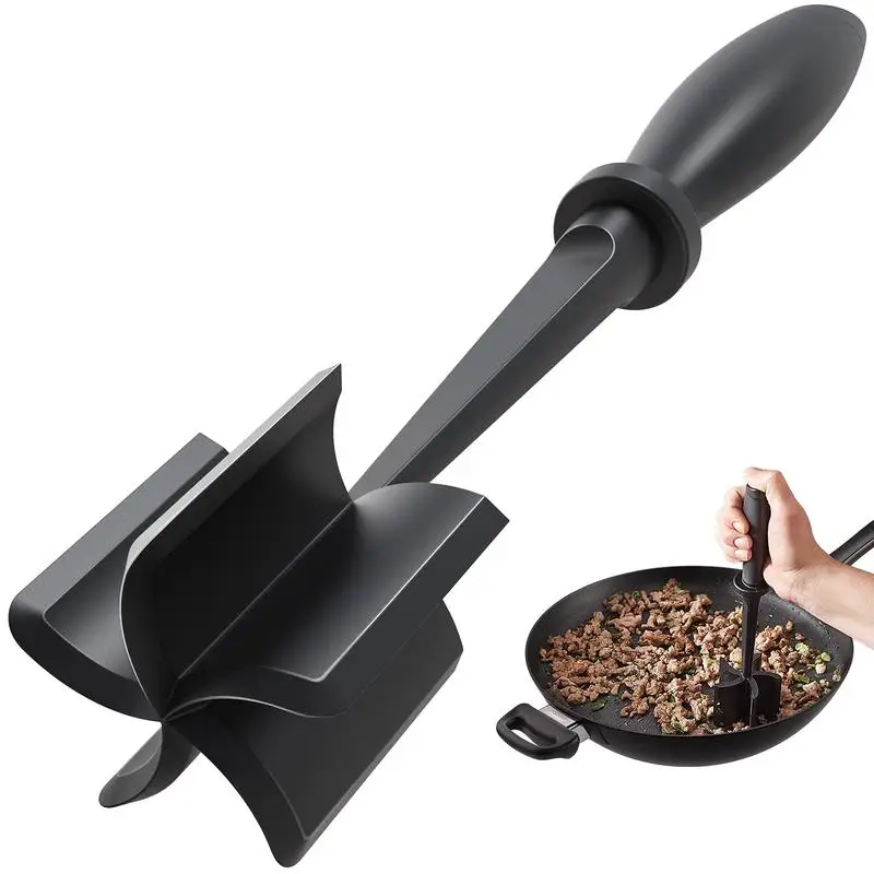 Handheld Meat Chopper, 1 Count Non-stick Meat Mincer, Manual Hamburger Meat Masher, Kitchen Meat Utensils