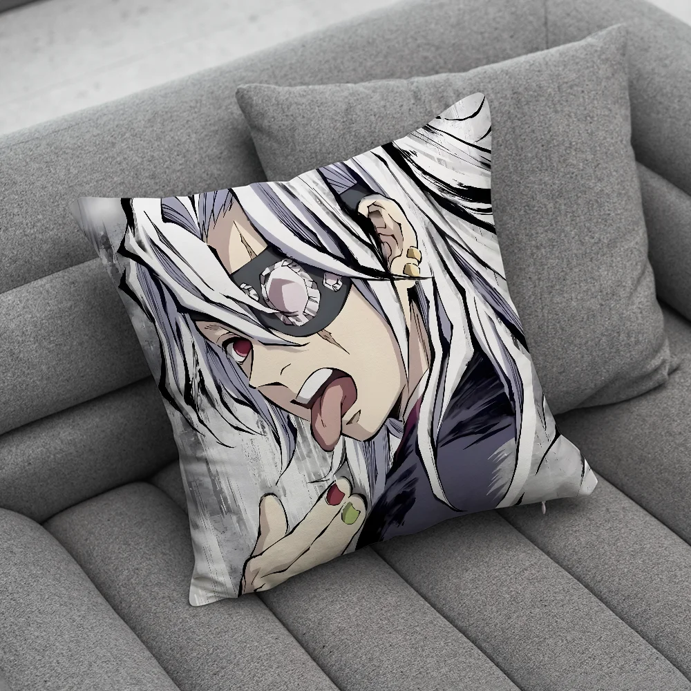 D-Demon S-Slayer Uzui Tengen Pillow Case Soft Cushion Cases for Farmhouse Sofa Decor Home Decorations and Protector