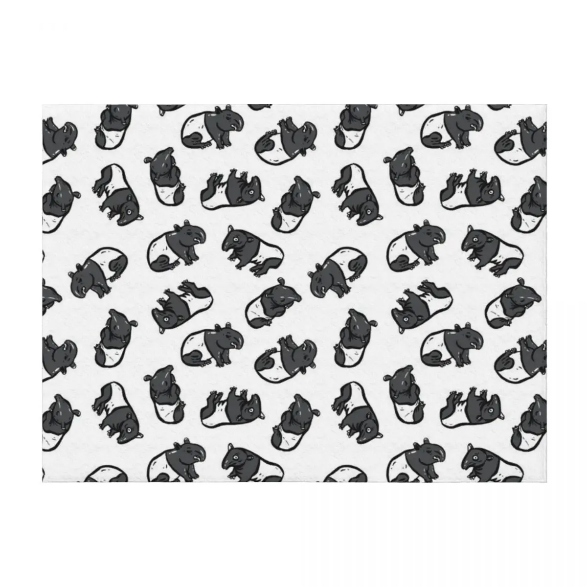 

Malayan tapir Throw Blanket Nap Designers Flannels halloween Blankets
