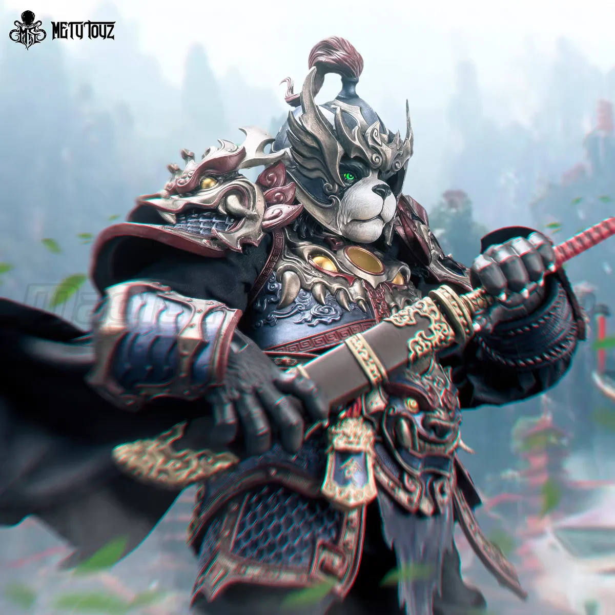 MT】Original Mety Toyz Adventurer World Pandaren Blue Armor Versão