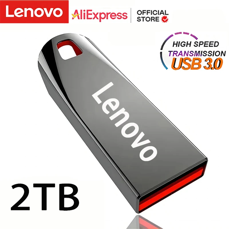 Оригинальный флэш-накопитель Lenovo 2 ТБ USB 3,1, высокоскоростной флэш-накопитель, 1 ТБ, металлическая водонепроницаемая USB-накопитель Type-C для компьютерных устройств