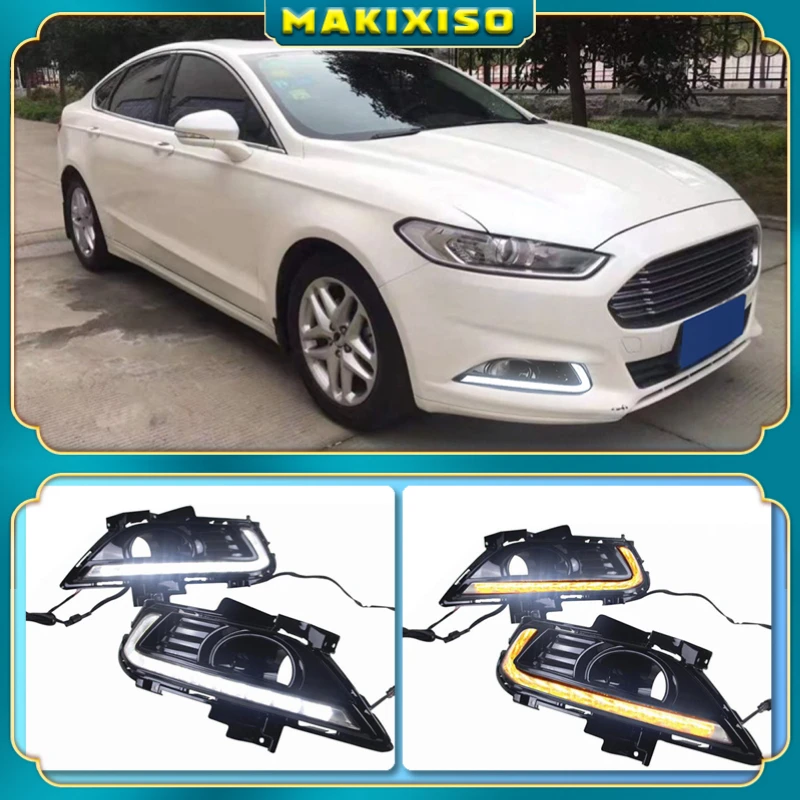 

1Pair For Ford Mondeo Fusion 2013 2014 2015 2016 LED DRL Daytime Running Lights LED Daylight Fog light waterproof