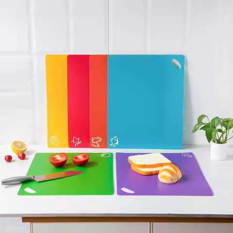 Portable Cutting Mat Set Colorful Kitchen Cutting Board Flexible Non-Stick Easy Clean Modern Cutting Boards Kitchen Tools
