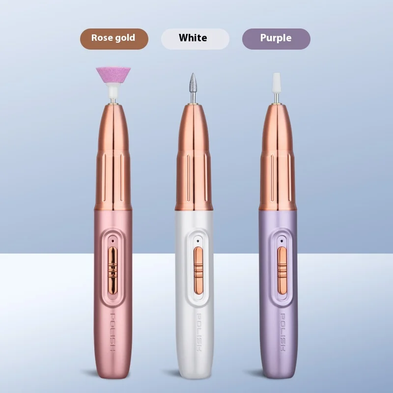 Oplaadbare elektrische nagelvijl voor beginners, draagbare elektrische nagelboor voor thuismanicure, exfoliatie en polijstmanicureset
