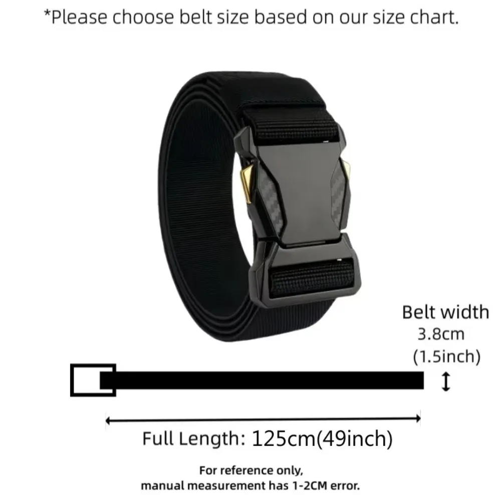 النايلون حزام رجالي الإفراج السريع التلقائي مشبك الرجال حزام الخصر قماش المنسوجة بلا أسنان نسج الخصر الفرقة الرياضة الترفيه في الهواء الطلق