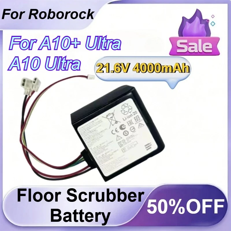 

Аккумулятор 21.6В 4000мАч для поломоечной машины Roborock A10+ Ultra A10 Ultra EWD2H1A, перезаряжаемый