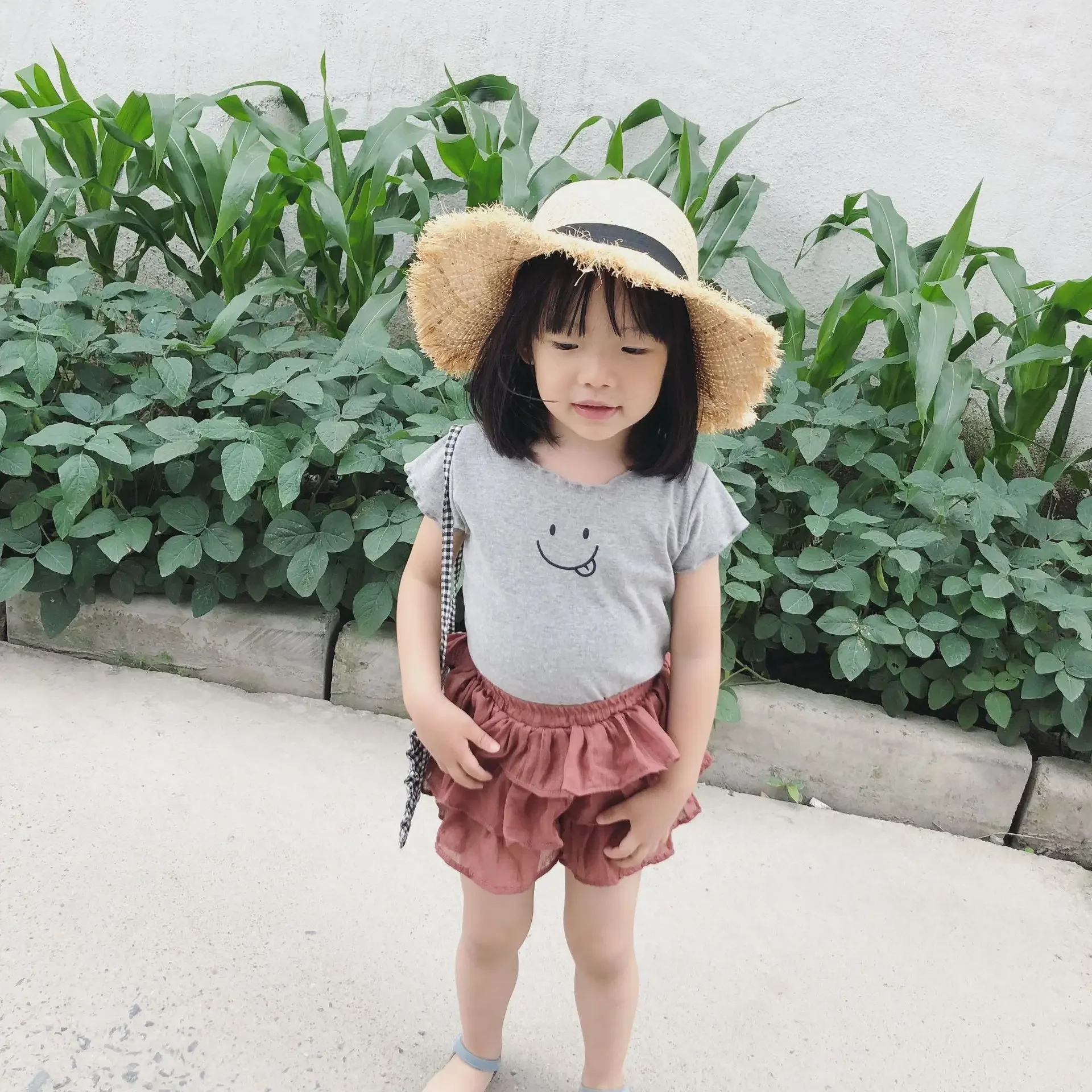 HoneyCherry New Skirt Shorts Korean Pure Color Thin Cotton Short Pants Girls Toddler Girl Shorts Girls Summer Shorts