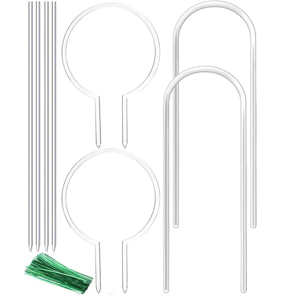Climbing Plants Trellis Acrylic Plant Trellis Patio Plant Support Round-shaped 33*23 Cm Easy Installation Straight Rod Support