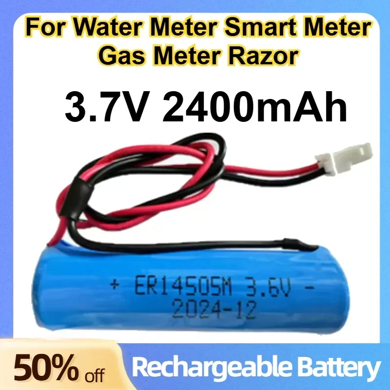 

14505 Cylindrical Lithium Battery 3.7V 2400mAh for Water Meter Smart Meter Gas Meter Razor High Quality Rechargeable