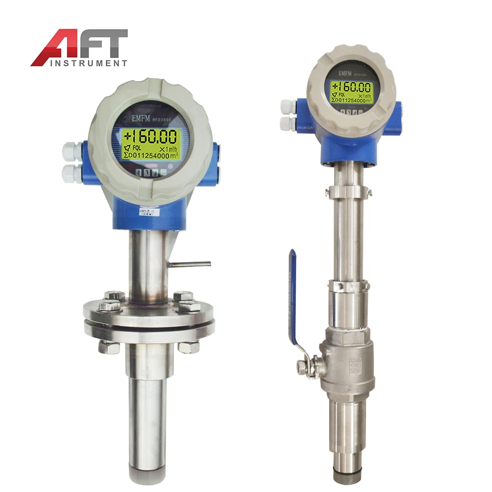 flow meter digital industrial flow meter insert probe flow meter electromagnetic insertion type flowmeter