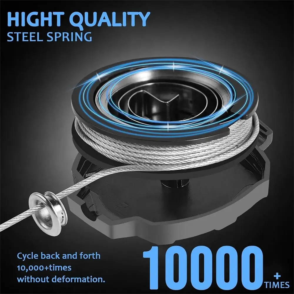 

Steel Wire Rope Heavy Duty Carabiner Retractable Anti-lost Retractable Keychain with Back Clip Backpack Hook Outdoor