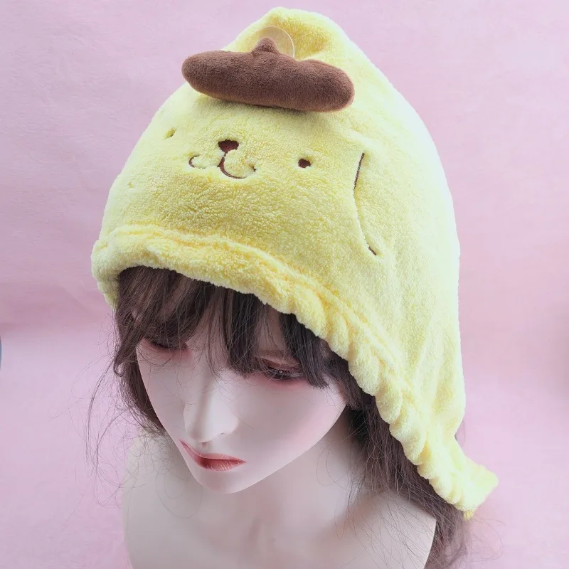 Sanrio dry hair cap anime my melody pudding dog anime cartoon innovative shower cap kawaii cute super absorbent home girl gift