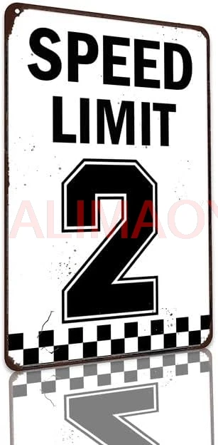 Vintage Speed Limit Signs Speed Limit 2 Tin Sign Indoor/Outdoor Use for Home Cafe Bar Part Club Poster Wall Art Decor 8x12  nice