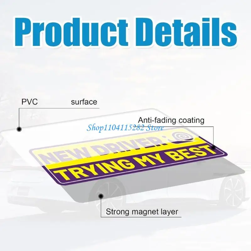 

Reflective Bumper Universal Warning Decal for New Vehicle Owners