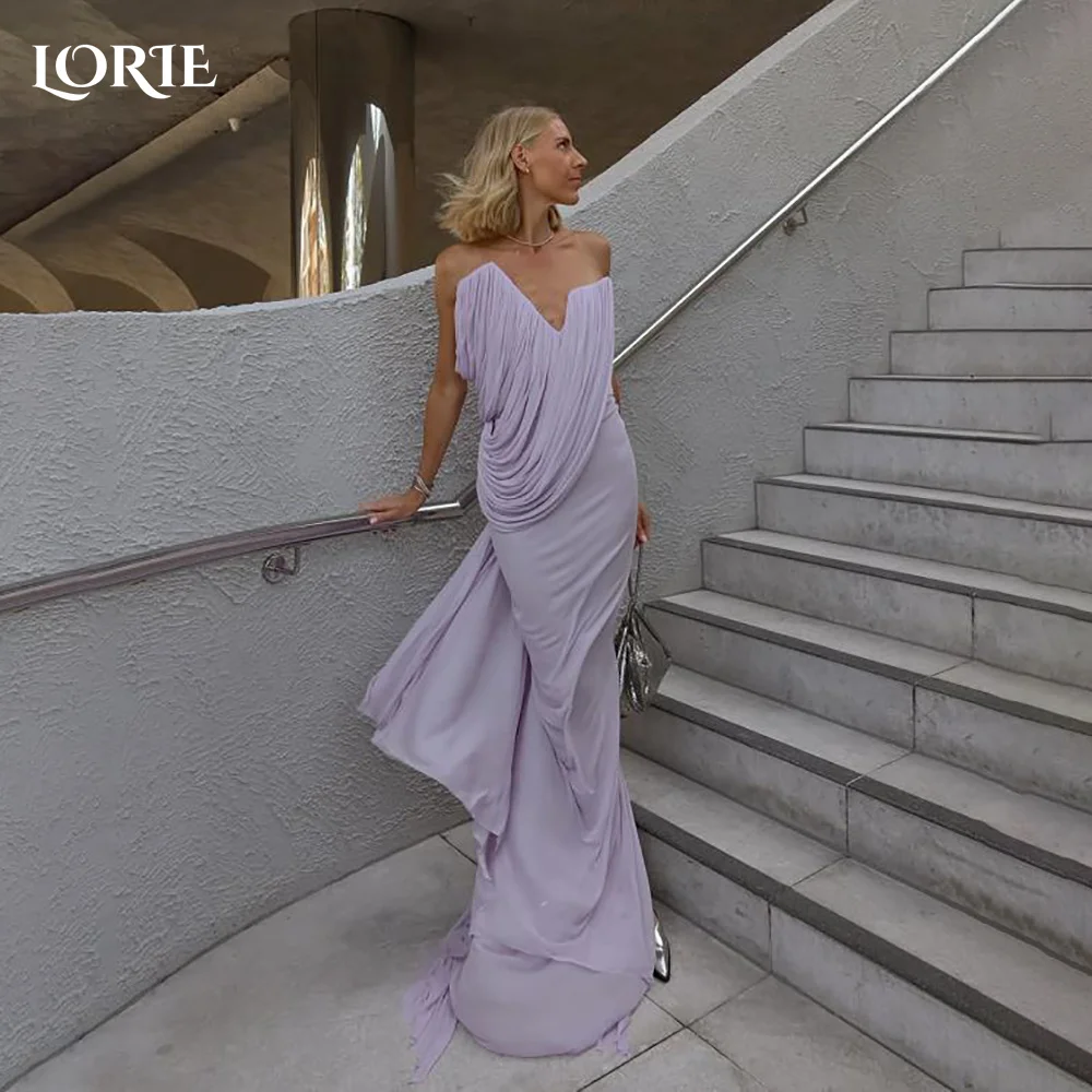 

LORIE Блестящие вечерние платья русалки Элегантные плиссированные платья без бретелек с открытой спиной Аравия Платье для выпускного вечера с рюшами Бальные платья по индивидуальному заказу