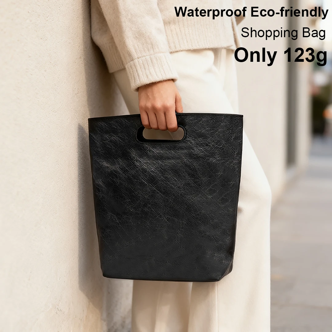 

Vintage Handbags Woman Dupont Paper Large Capacity Waterproof Commuter iPad Tote Shopping Bag purse