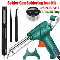 3/5PCS 60W Multi-Function Solder Gun Soldering Iron Kit Automatically Hand-Held Internal Heating Send Tin Welding Repair Tool