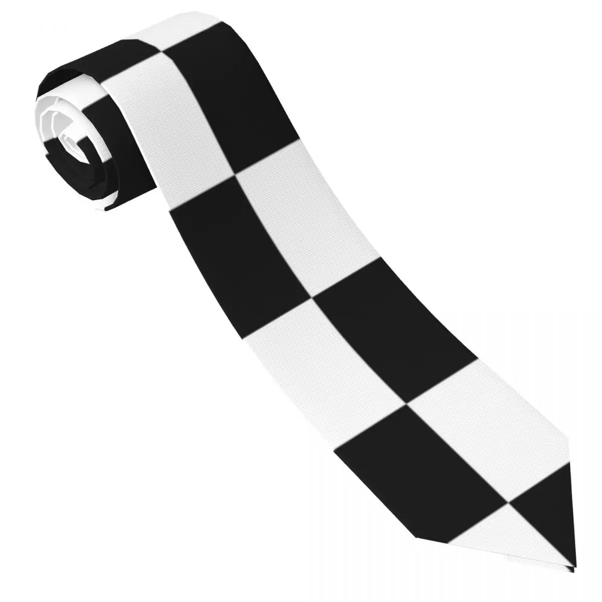 Black And White Check Tie For Men Women Necktie Tie Clothing Accessories