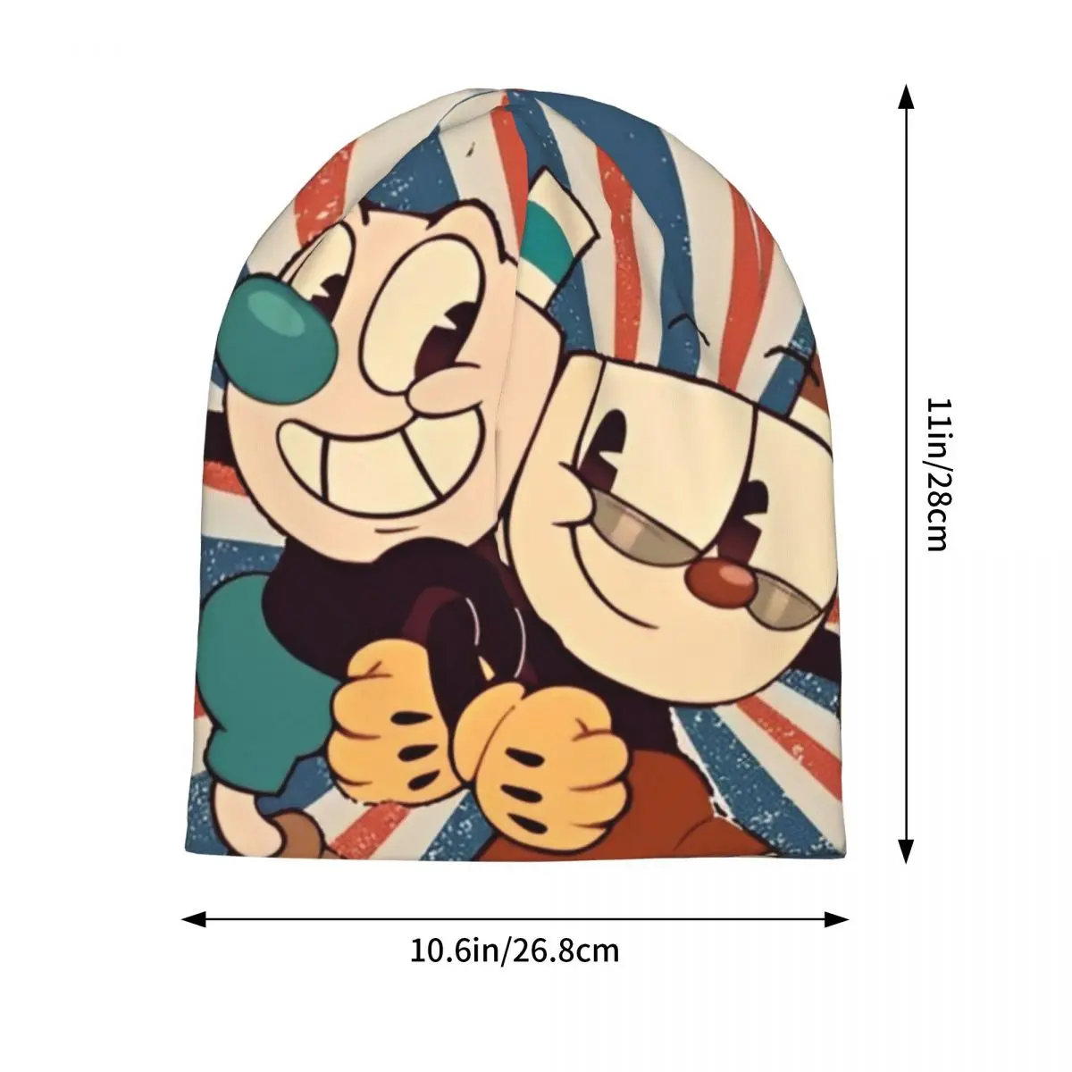 Cuphead And Mugman Caps Shooting Game Cuphead Cool Adult Outdoor Skullies Beanies Hat Summer Warm Head Wrap Bonnet Hats