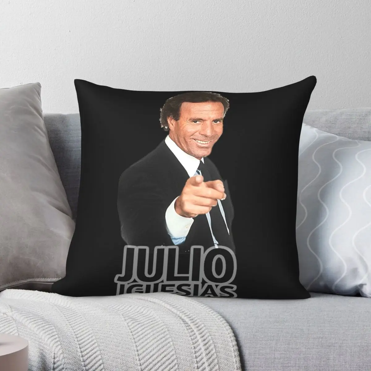 

Julio Iglesias From Mowan79 Square Pillowcase Polyester Linen Velvet Creative Zip Decor Throw Pillow Case Home Cushion Cover