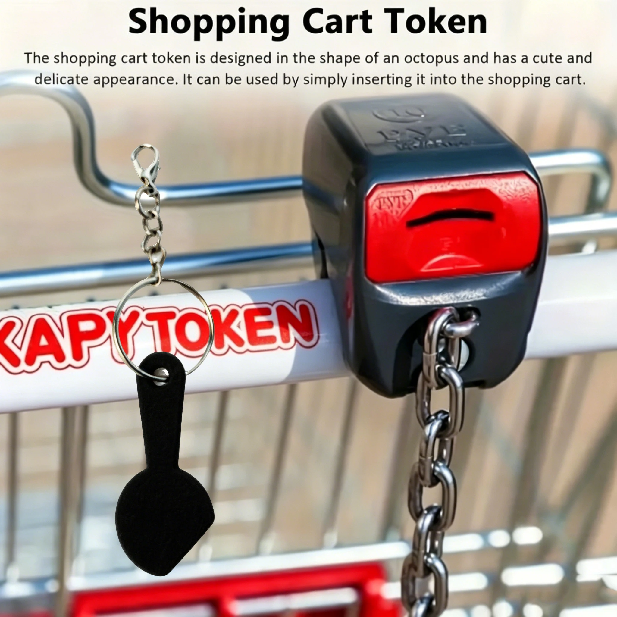 6-Piece Anti-Lost Keychain Set, 3 Shopping Cart Tokens + 3 Key Rings, Exquisite Backpack Charms, Novelty Keychains, Durable Plastic Cart Openers with Key Rings, Classic and Stylish Minimalist Style, Supermarket Shopping Cart Accessories, Suitable for Daily Wear by Both Men and Women, Reusable Shopping Cart Coin Holder, Fashionable Anti-Lost Keychain and Backpack Charm
