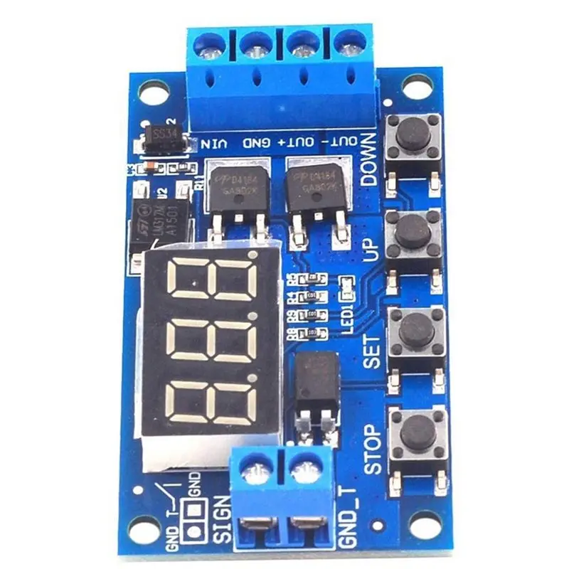 BAAG-20X DC 12V 24V LED Light Digital Time Delay Timing Delay Relay Switch Circuit Dual Mos Tube Control Board Module