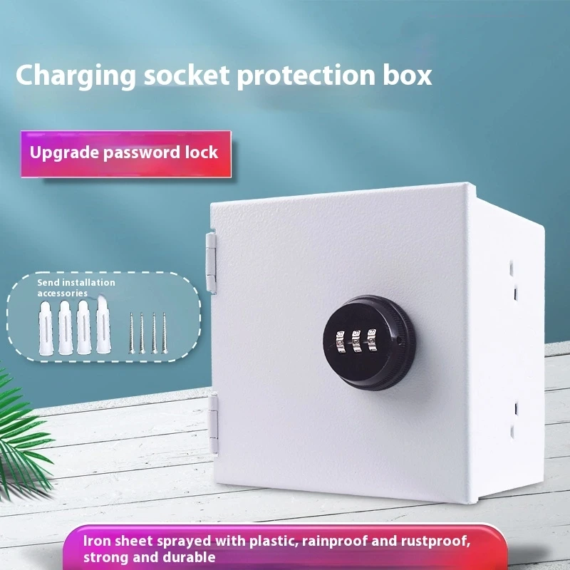 

Password Lock Anti-theft Electric Waterproof Box Outdoor Open-install Outdoor Rainproof 86 Socket Power Electric Box