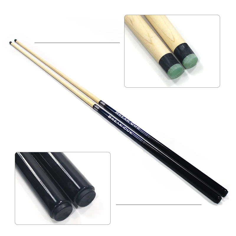 High Quality Maple/White Ash Wood Shaft 3-pcs 57‘’ Billiard Pool Jump Break Cue with 13-14mm Bakelite Cue Tip for Sale
