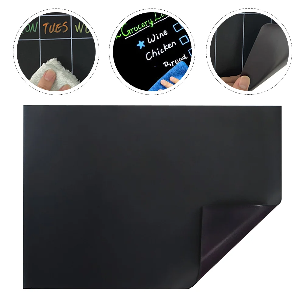 

Fridge Magnet Peel and Stick Blackboard Tips Pads Sticker Magnetic Office Stationery Dry Erase Stickers Writable Tape