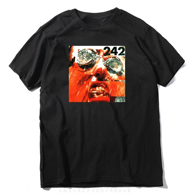 Camiseta preta vintage Front 242 Band, presente para fãs de música country, roupas masculinas, camisetas militares, futebol, y2k, vestiti, vestiti di marca