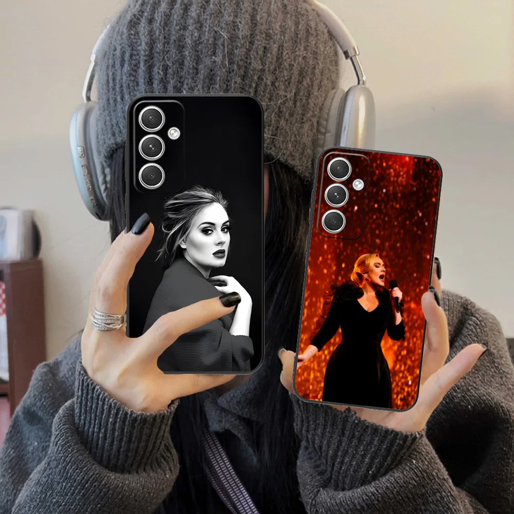 Mobile Adele Phone Case for Samsung Galaxy S24 S23 S22 S21 S20 S10 S9 Plus FE Ultra Lite Black Cellphones Smartphone