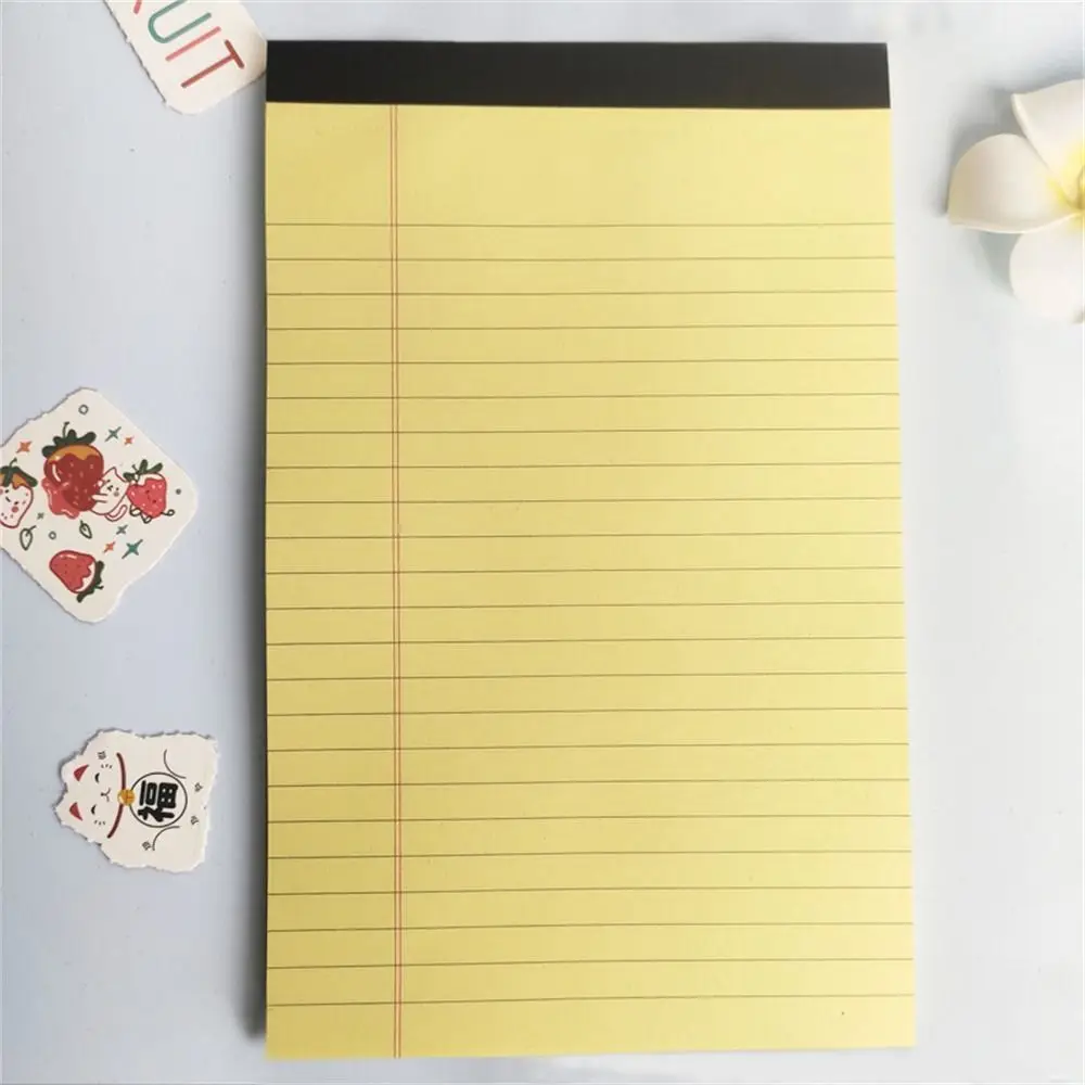 Lined Legal Pad 50 Pages Ink-proof Thick College Office Students Scribbling Book Note Scratch Paper Writing Sheet Paper Tearable