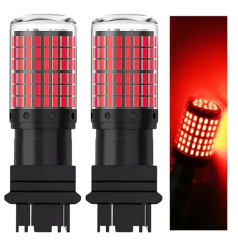 3157 Red 144 LED Ultra Bright Stop Tail No Hyperflash Bulb Globe X 2
