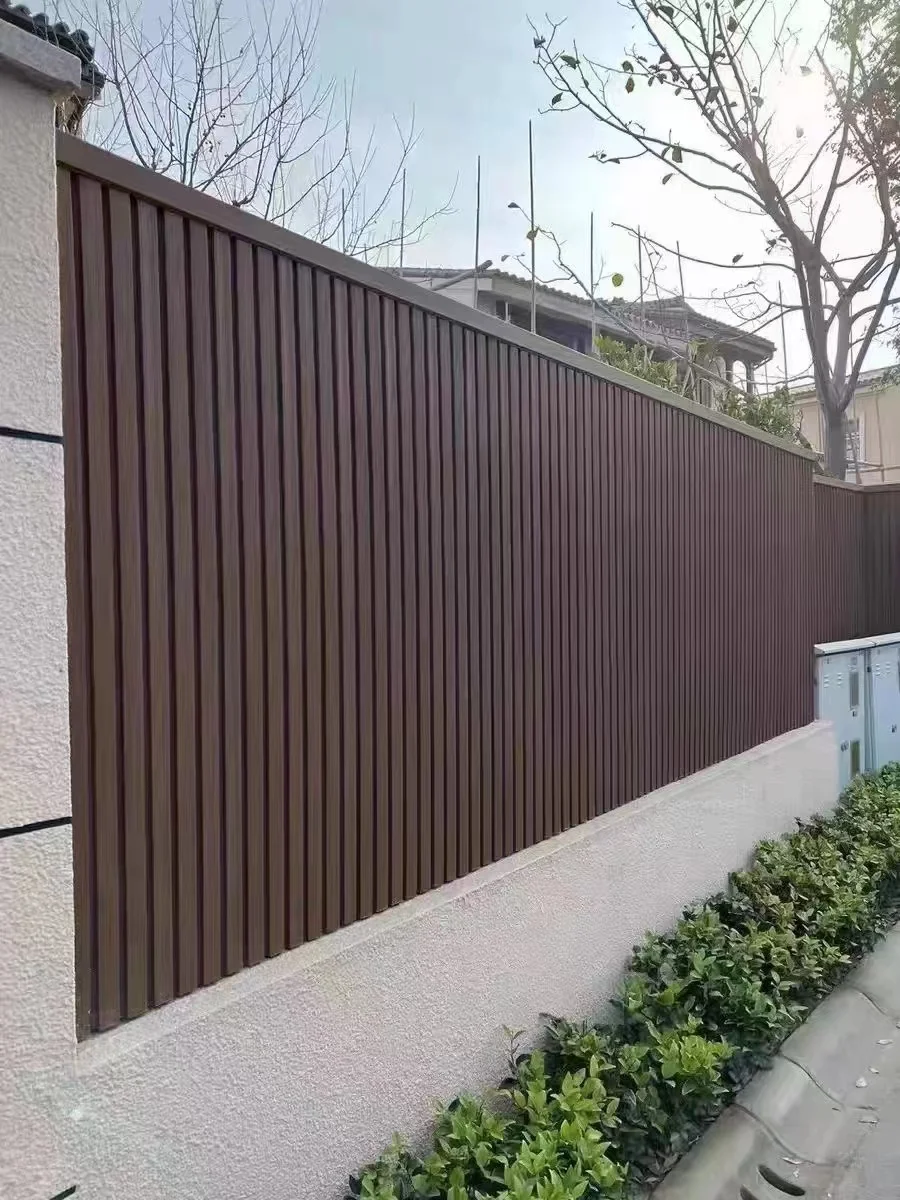 Wood Plastic With Metal Decoration Panel Composite Fence